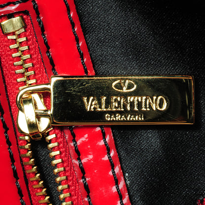 Valentino Garavani Patent Lacca Bow Bowling Bag Red 10 of 10
