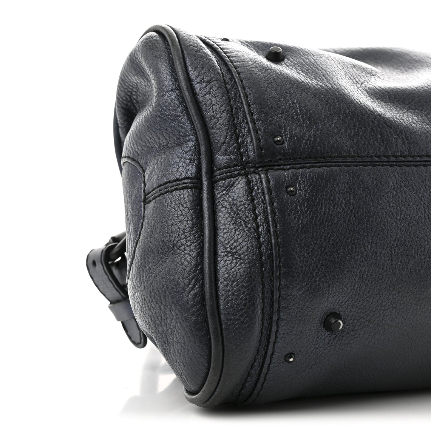 Metallic Calfskin Paddington Satchel Blue Nuit