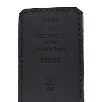 Louis Vuitton Monogram Eclipse Taigarama 40mm LV Initiales Reversible Belt 120 48 Black 3 of 6