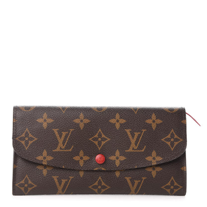 Louis Vuitton Monogram Emilie Wallet Red 1 of 6