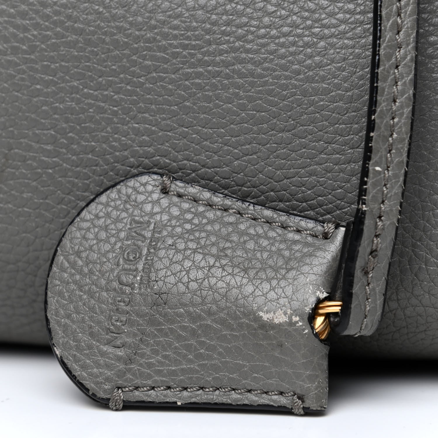 Alexander McQueen Pebbled Calfskin Small Skull Padlock Zip Around Tote Grey 11 of 14