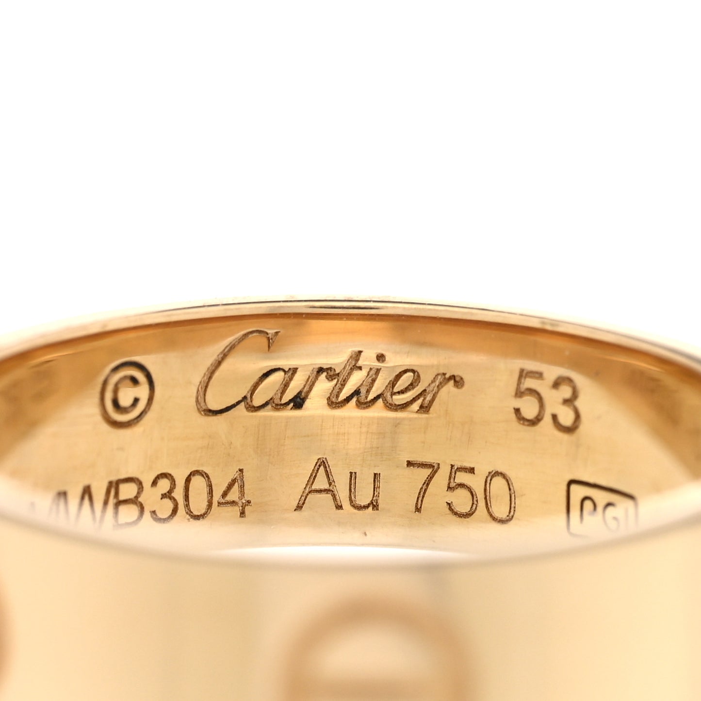 18K Yellow Gold 5.5mm LOVE Ring 53 6.5