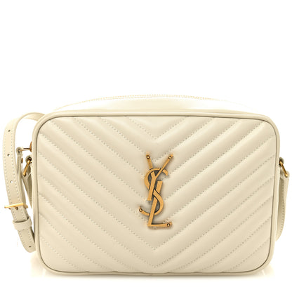 Saint Laurent Calfskin Matelasse Monogram Lou Camera Bag Crema Soft 10 of 11