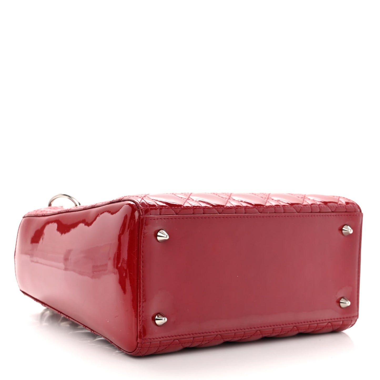 Patent Cannage Medium Lady Dior Red