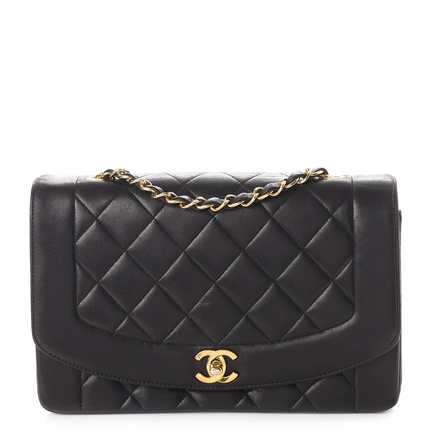 Chanel Lambskin Quilted Medium Single Flap Black 1 of 10