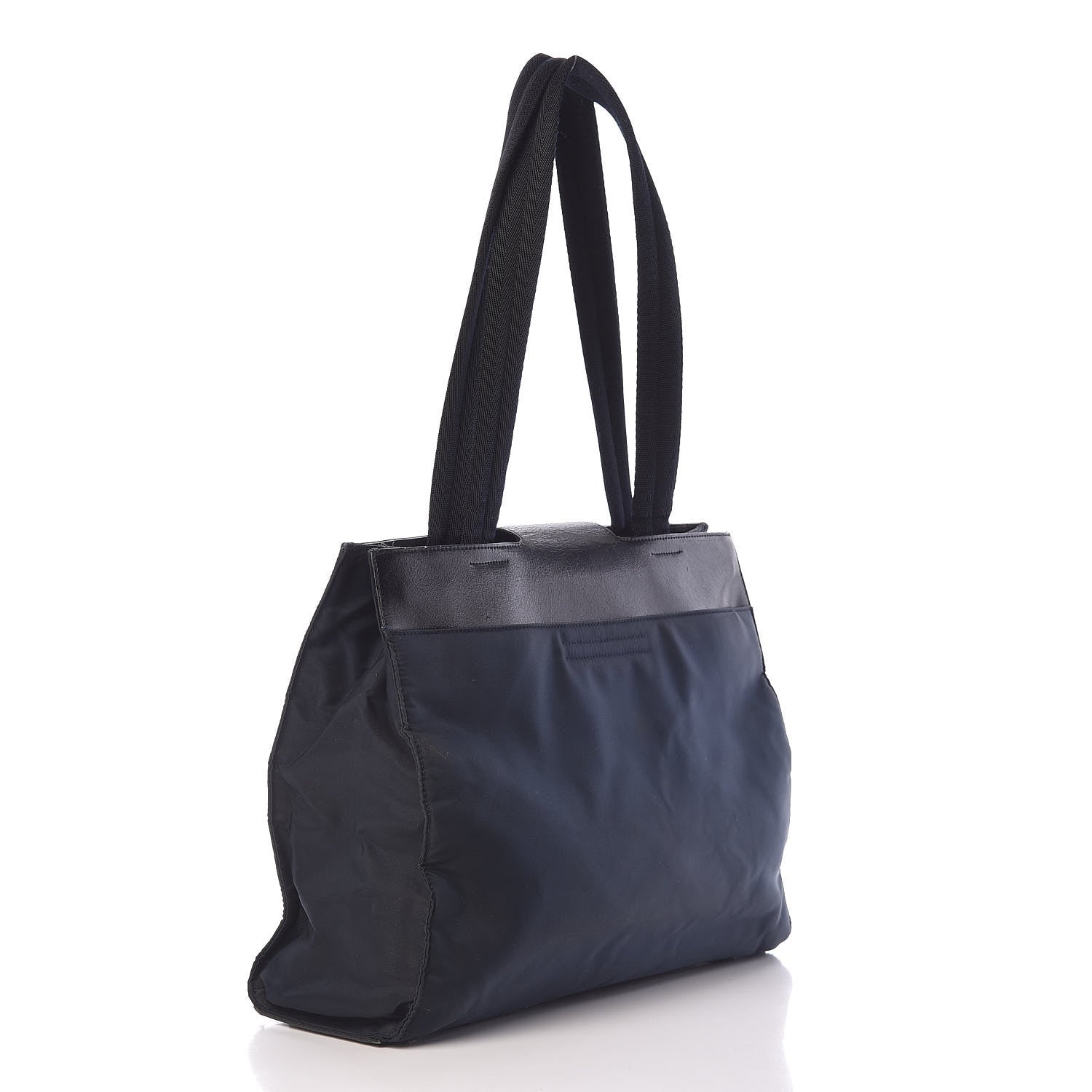 Prada Tessuto Nylon Nappa Tote Blue 3 of 17