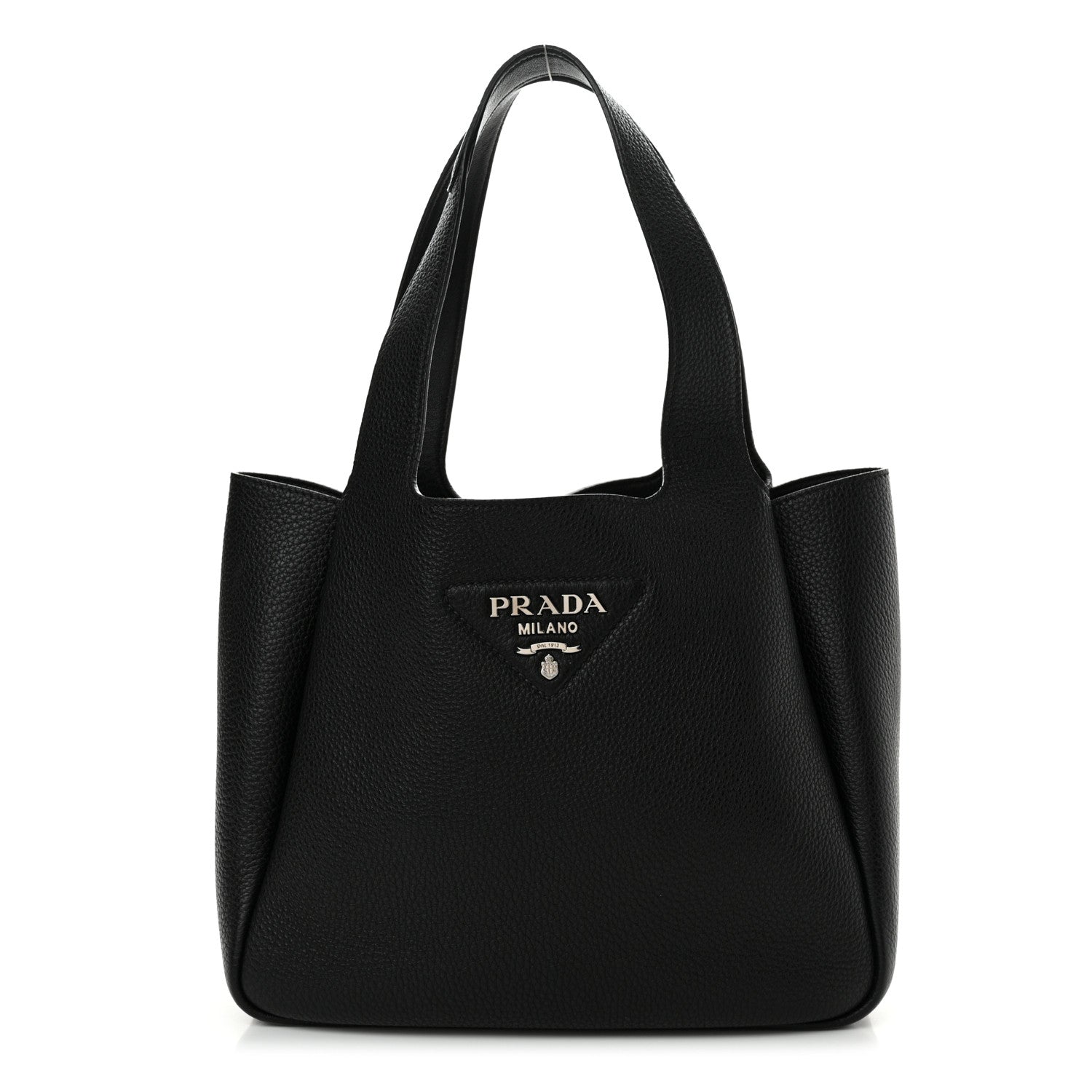 Prada Vitello Daino Soft Small Dynamique Tote Black 1 of 14
