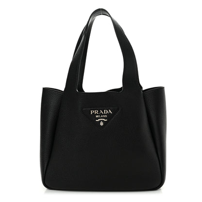 Prada Vitello Daino Soft Small Dynamique Tote Black 1 of 14