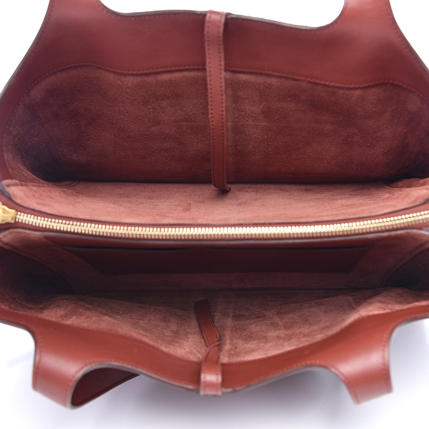 Calfskin Medium Tri-Fold Bag Red Wood
