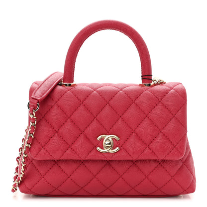 Chanel Caviar Quilted Mini Coco Handle Flap Fuchsia 1 of 10