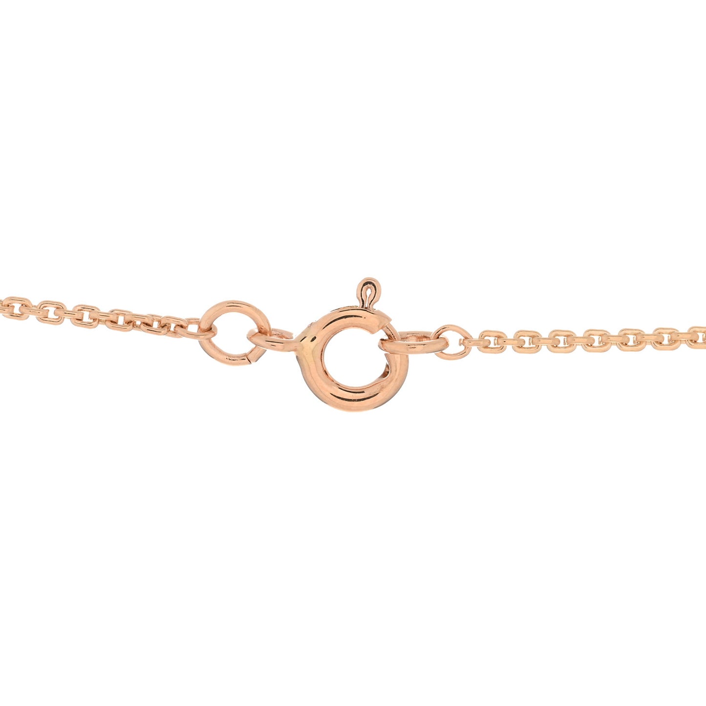 18K Pink Gold LV Volt Upside Down Pendant Necklace