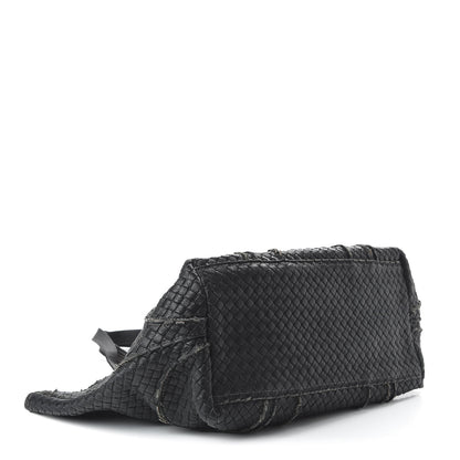 Bottega Veneta Cervo Intrecciato Large Shopping Tote Black 4 of 9