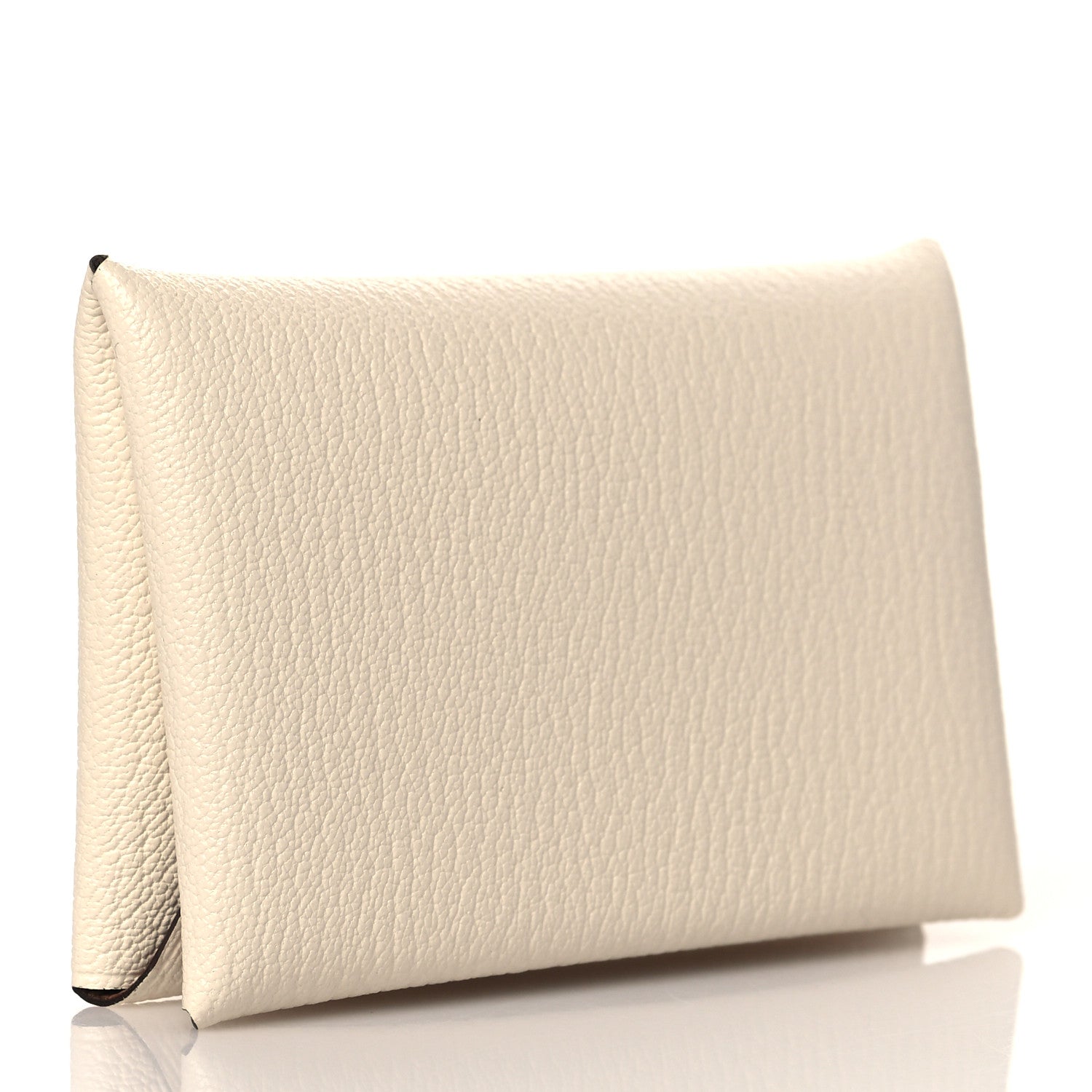 Hermes Chevre Mysore Verso Calvi Card Case Nata Biscuit 3 of 8