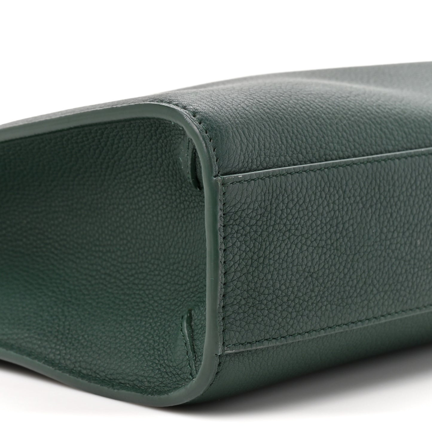 Calfskin Mens Hug Briefcase Moss Green