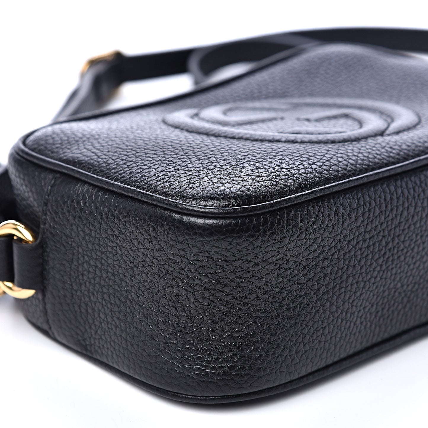 Pebbled Calfskin Mini Soho Disco Bag Black