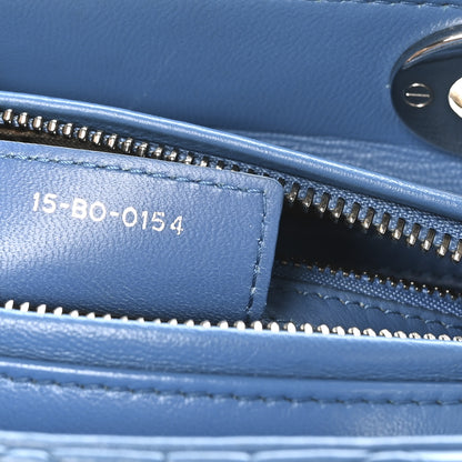 Christian Dior Lambskin Cannage Medium Lady Dior Blue 7 of 10