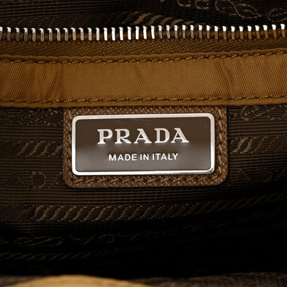 Prada Re-Nylon Saffiano Pocket Double Snap Buckle Shoulder Bag Tabacco 6 of 15