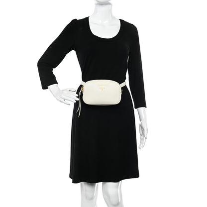Prada Vitello Daino Camera Crossbody Bianco 2 of 12