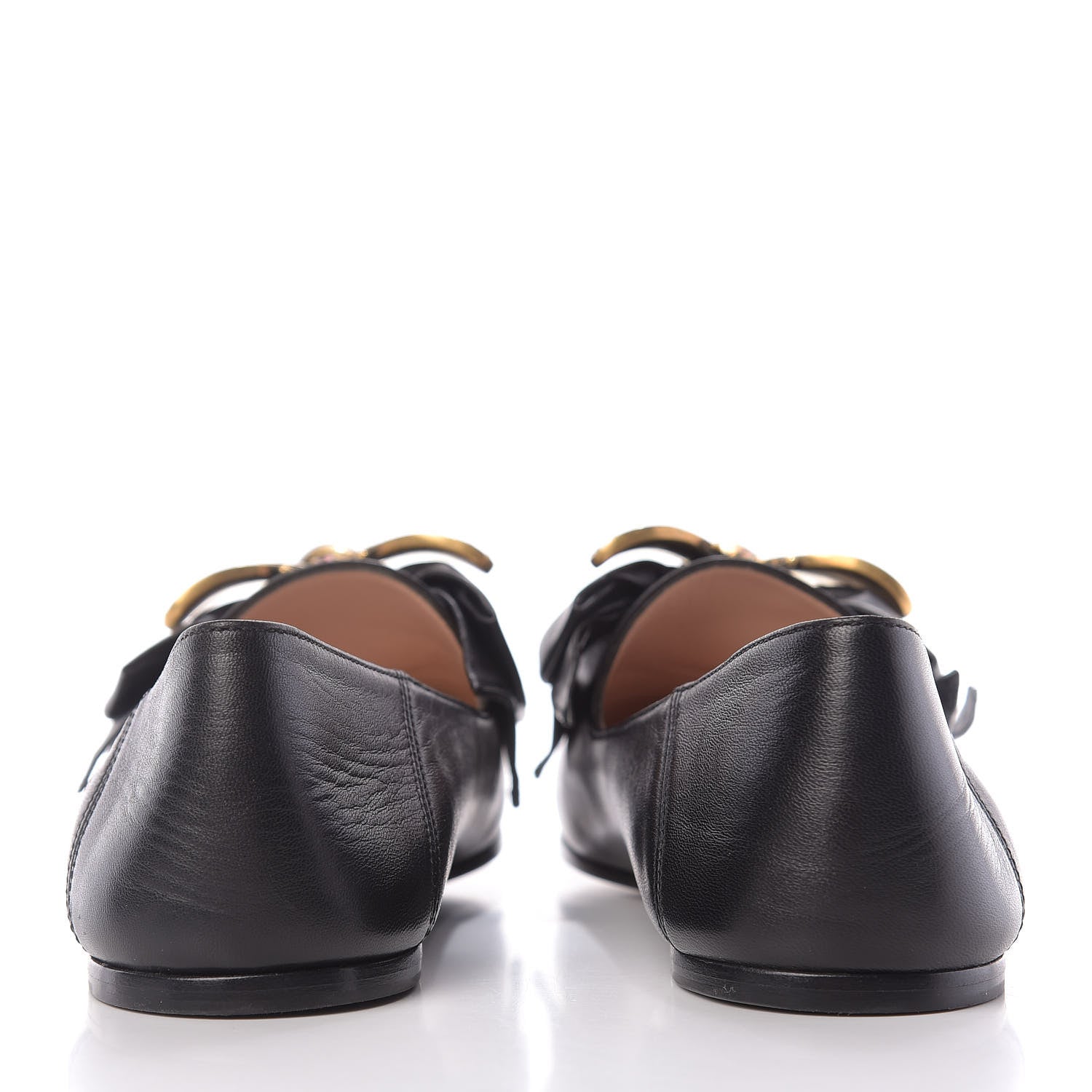 Gucci Calfskin Bow Ballet Flats 36 Black 7 of 11