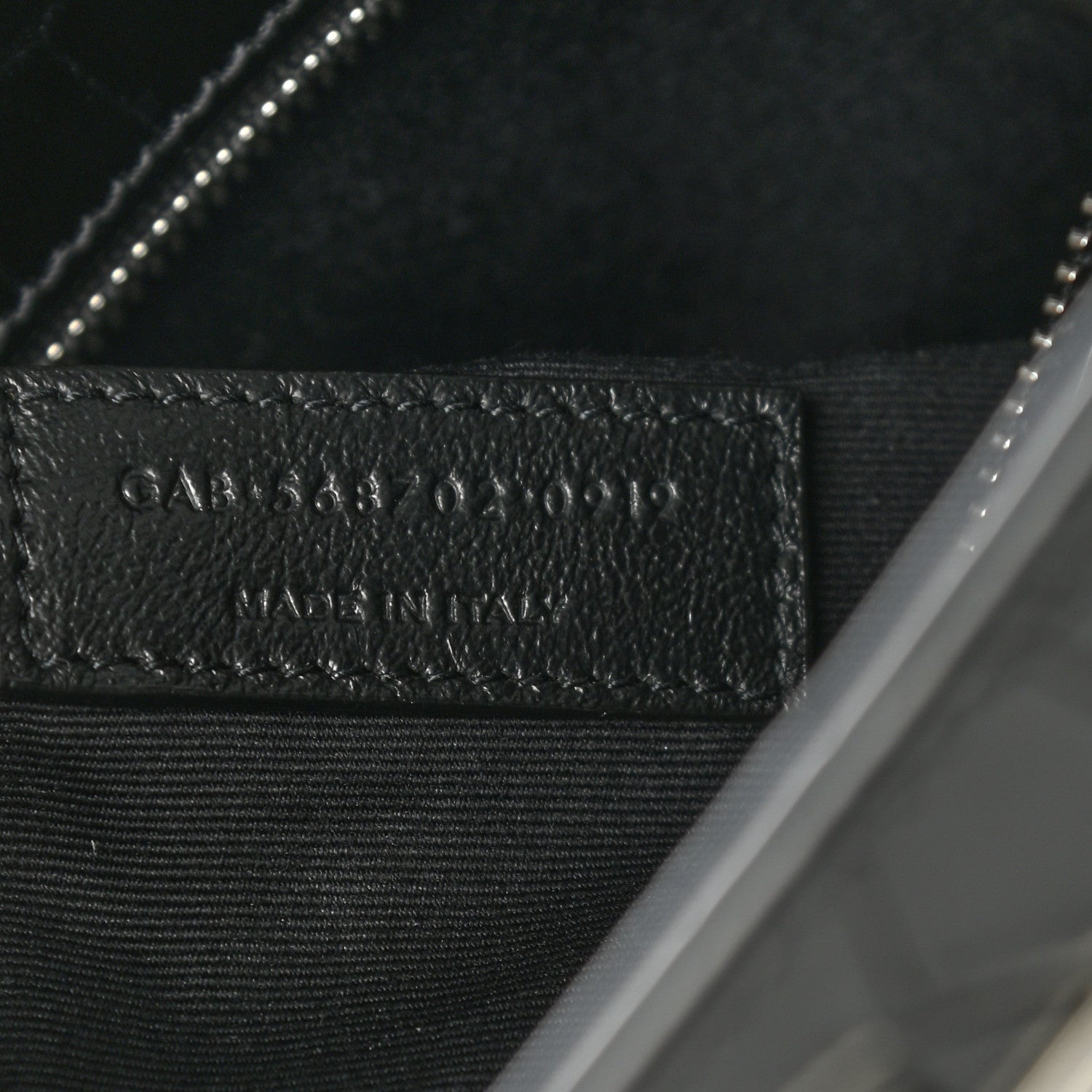 Saint Laurent Shiny Calfskin Crocodile Embossed Small Manhattan Shopper Tote Black 7 of 10