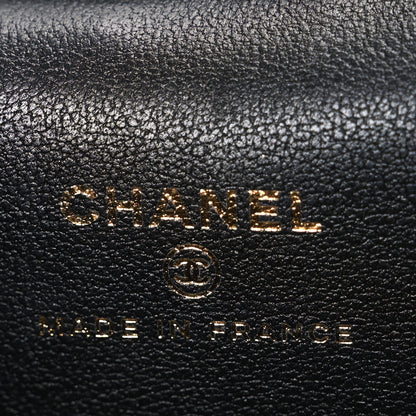 Chanel Lambskin Quilted Top Handle Mini Vanity Case With Chain Black 6 of 10