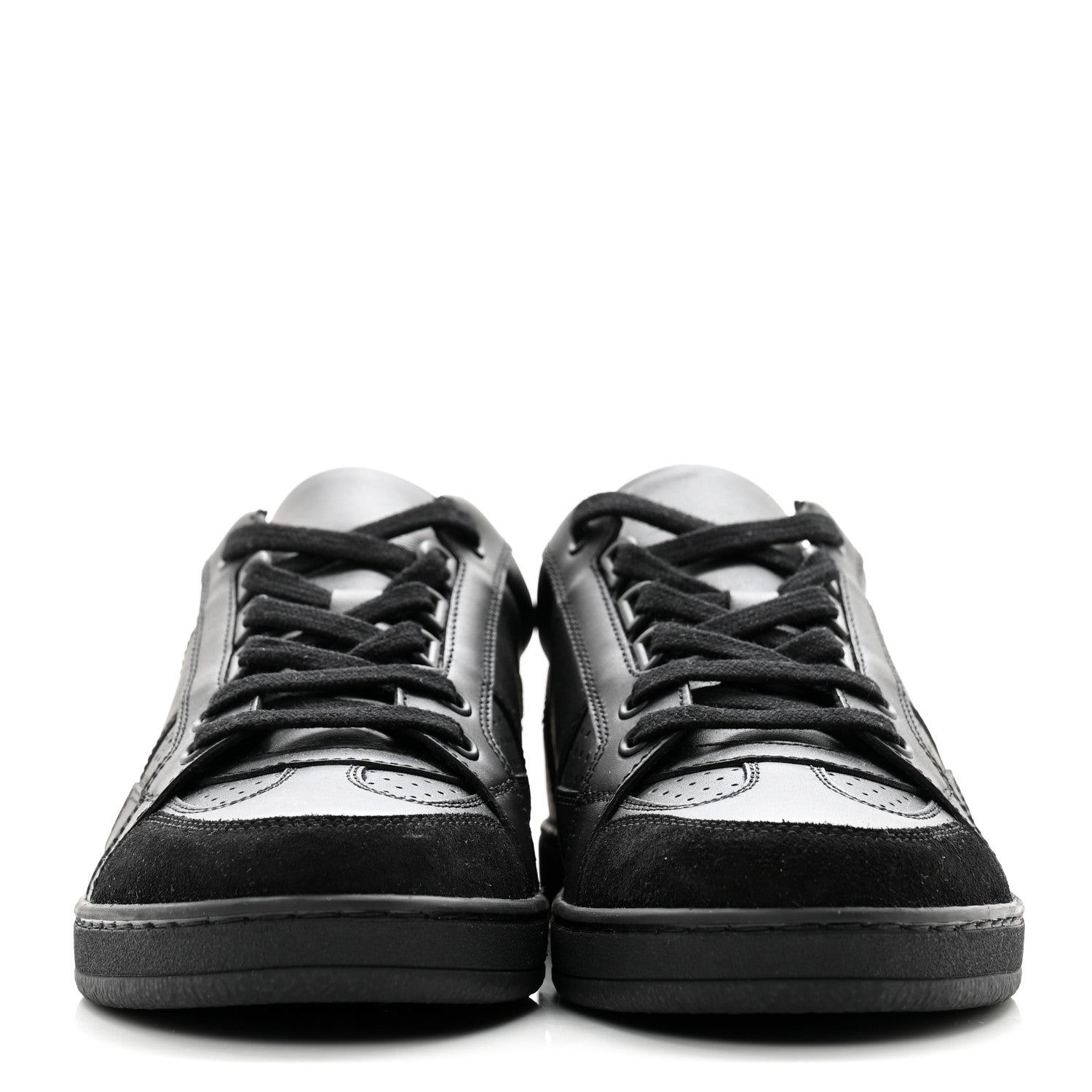 Christian Dior Calfskin Suede Logo Sneakers 36 Black 2 of 11