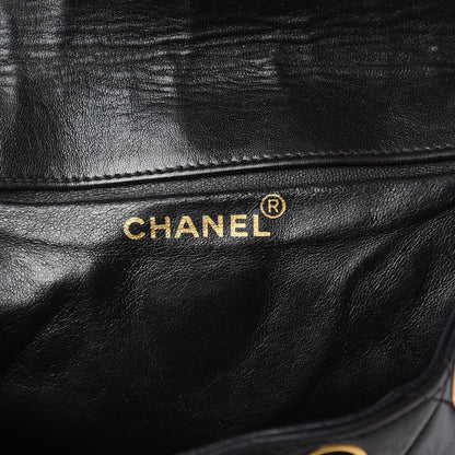 Chanel Lambskin Quilted Drawstring Backpack Black 5 of 16