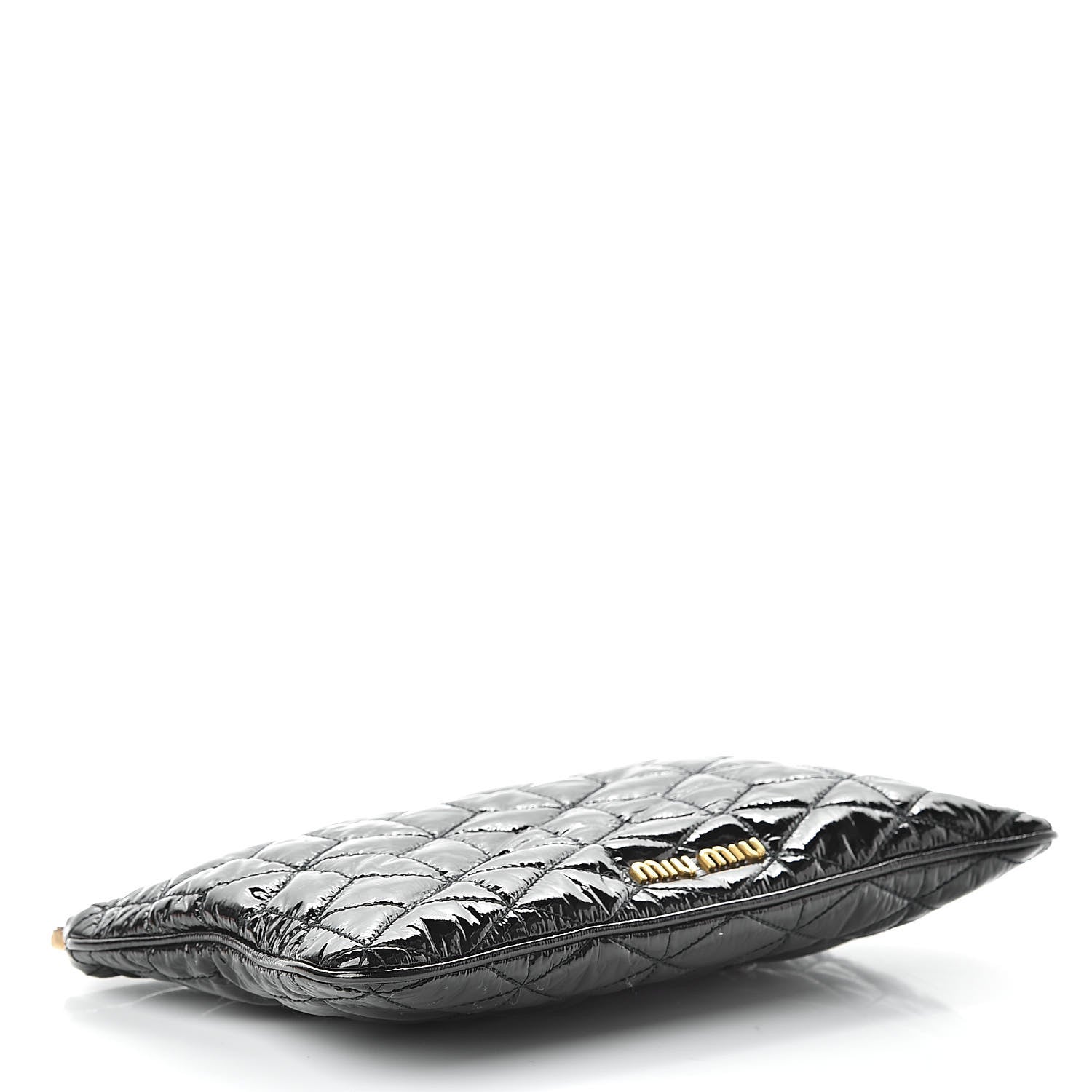 Miu Miu Patent Quilted Clutch Black 4 of 7