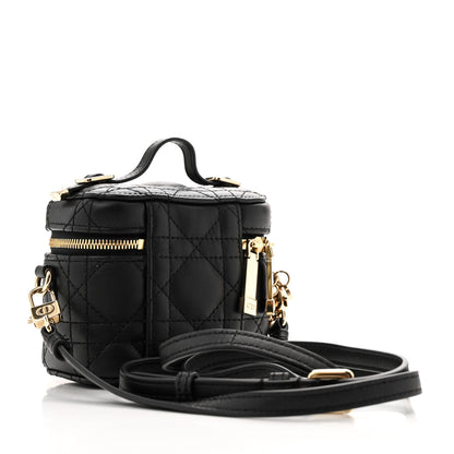 Christian Dior Lambskin Cannage Micro Lady Dior Vanity Case Black 3 of 13
