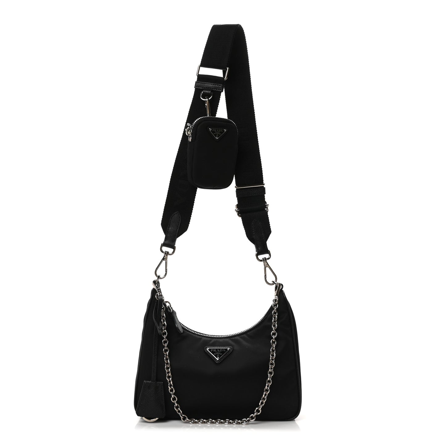 Re-Nylon Saffiano Re-Edition 2005 Shoulder Bag Black