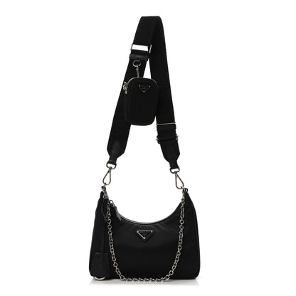 Prada Re-Nylon Saffiano Re-Edition 2005 Shoulder Bag Black 1 of 10