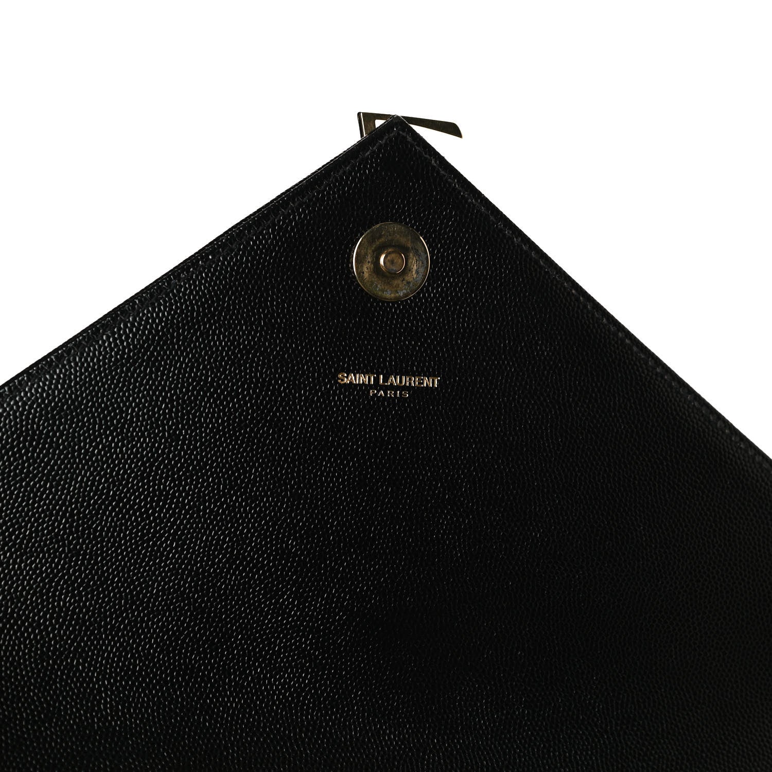 Saint Laurent Grain De Poudre Matelasse Chevron Large Monogram Satchel Black 7 of 11