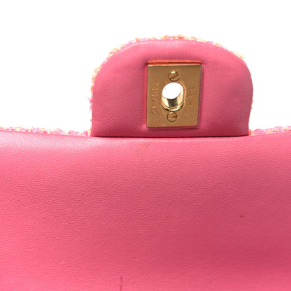 Chanel Tweed Quilted Mini Rectangular Flap Pink Orange White 11 of 12