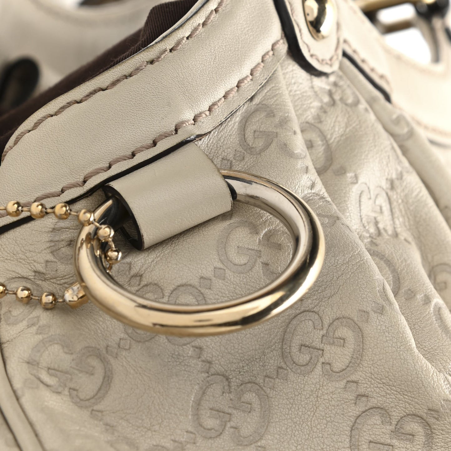 Guccissima Medium Sukey Tote Mystic White