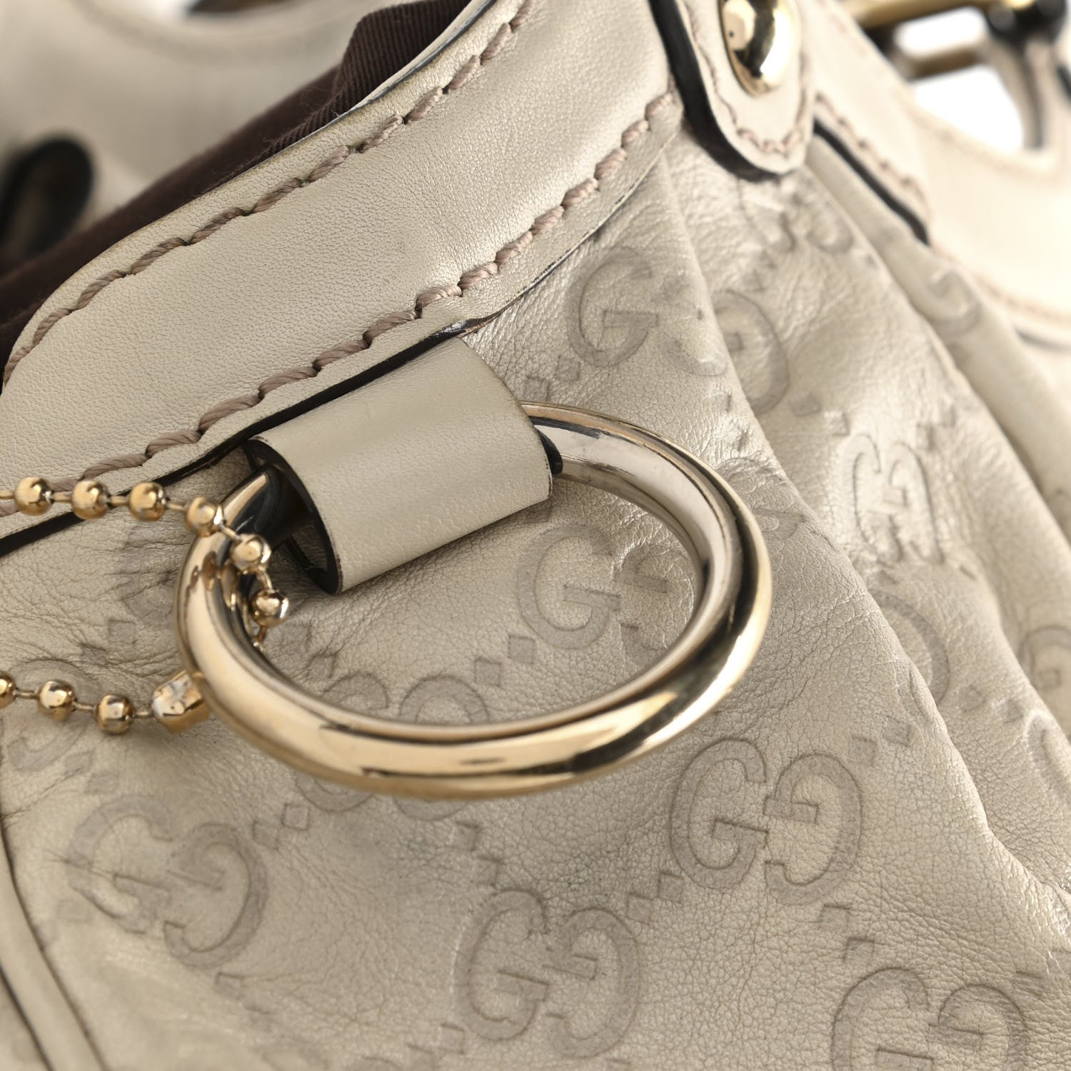 Gucci Guccissima Medium Sukey Tote Mystic White 22 of 22