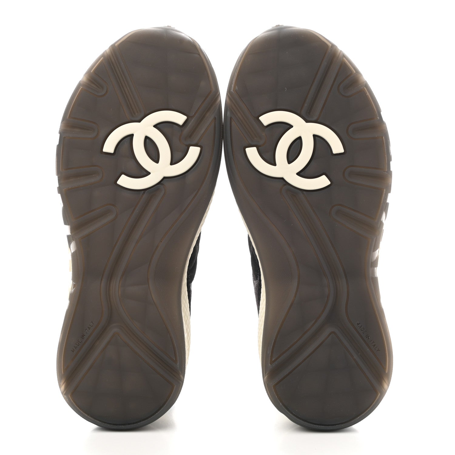 Chanel Mesh Suede Calfskin Quilted Sneakers 36 Black Dark Grey 5 of 10