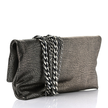 Jimmy Choo Calfskin Chandra Clutch Grey 3 of 7