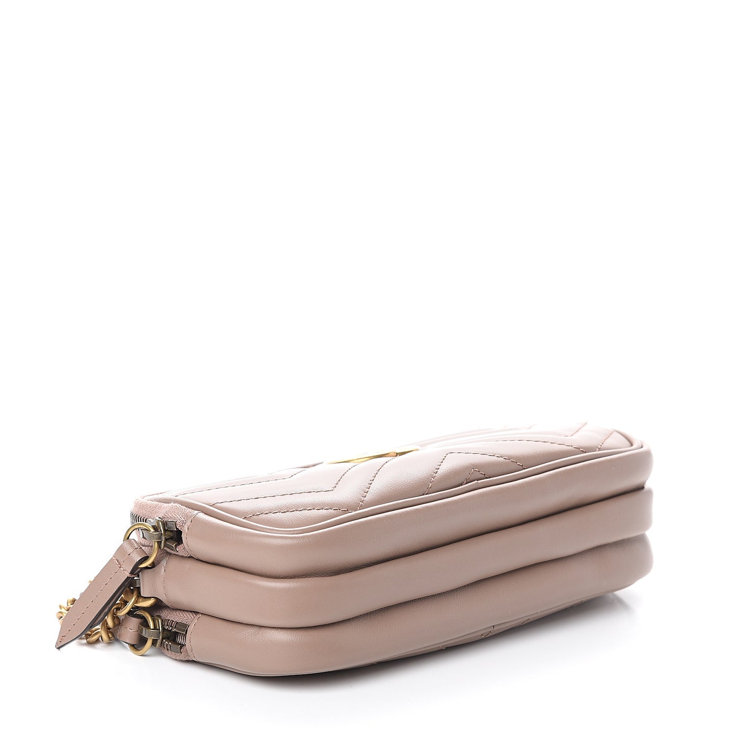 Calfskin Matelasse Mini GG Marmont Chain Crossbody Bag Porcelain Rose