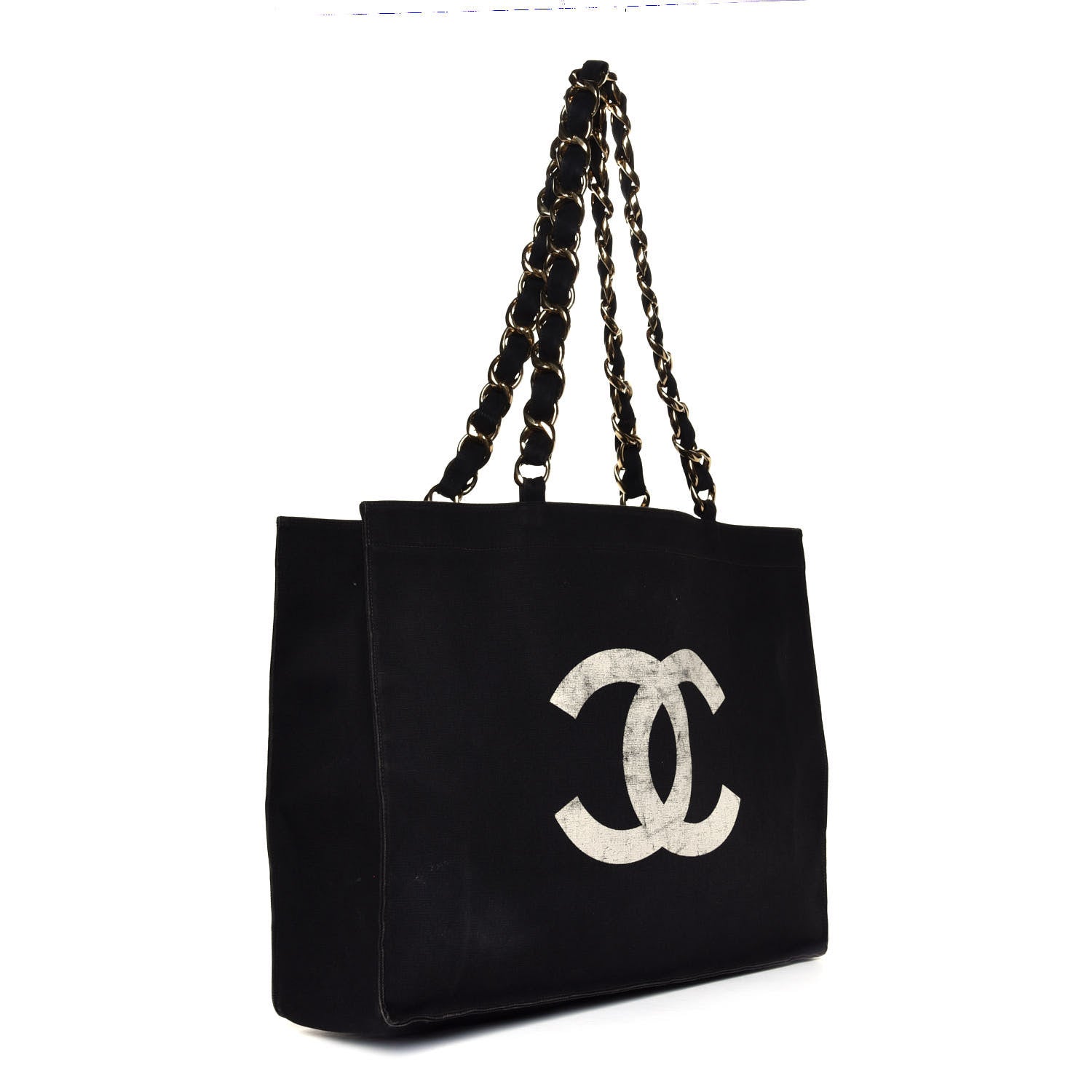 Chanel Canvas Chain Jumbo CC Tote Black 2 of 4