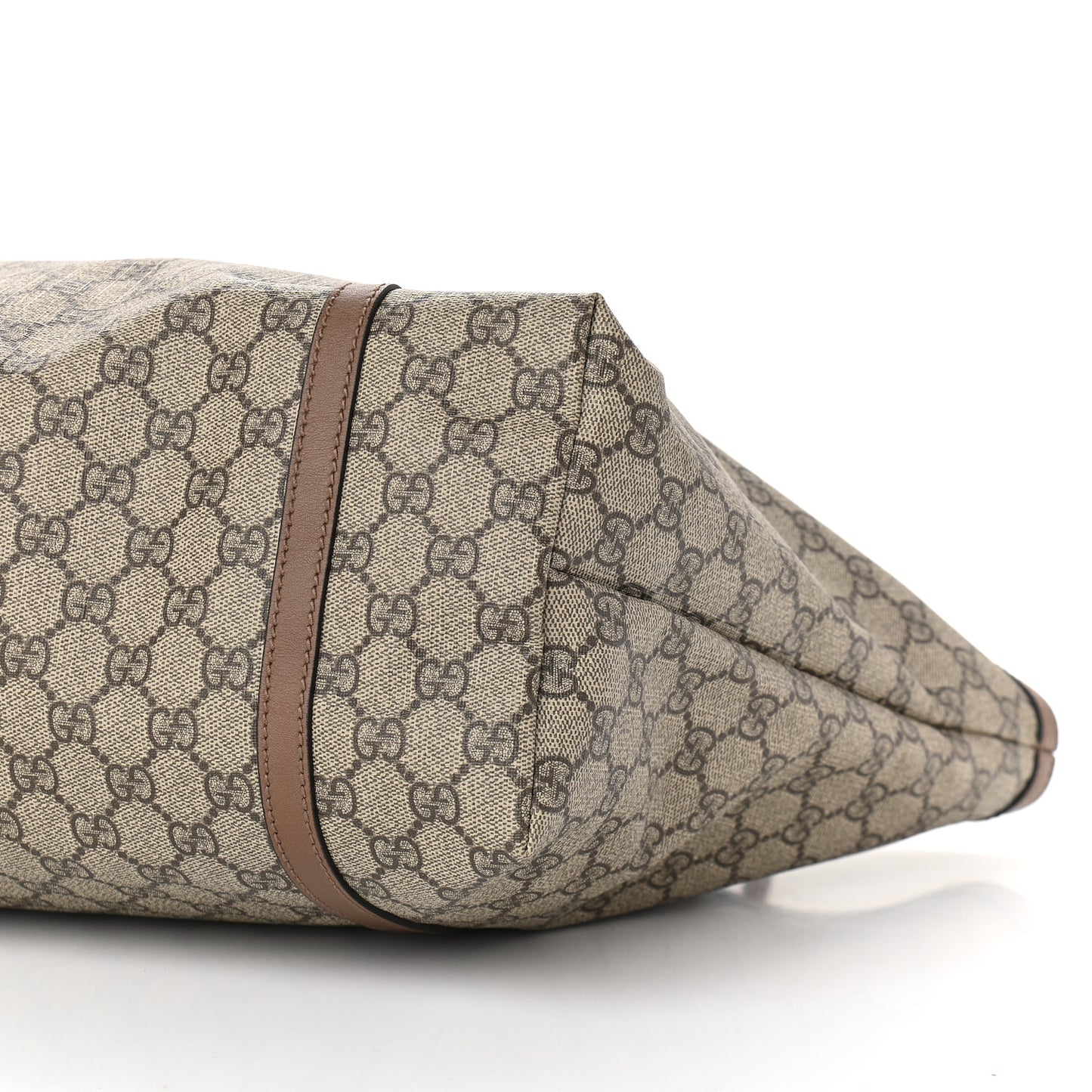 GG Supreme Monogram Medium Nice Tote Brown