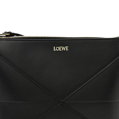 Loewe Shiny Calfskin Puzzle Fold Pouch Black 8 of 10