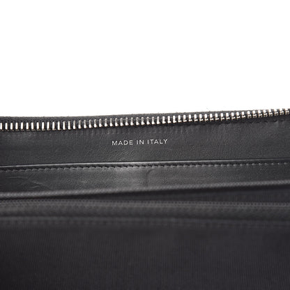 Chanel Calfskin Double Stitch Hamptons Zip Around Wallet Black 7 of 9