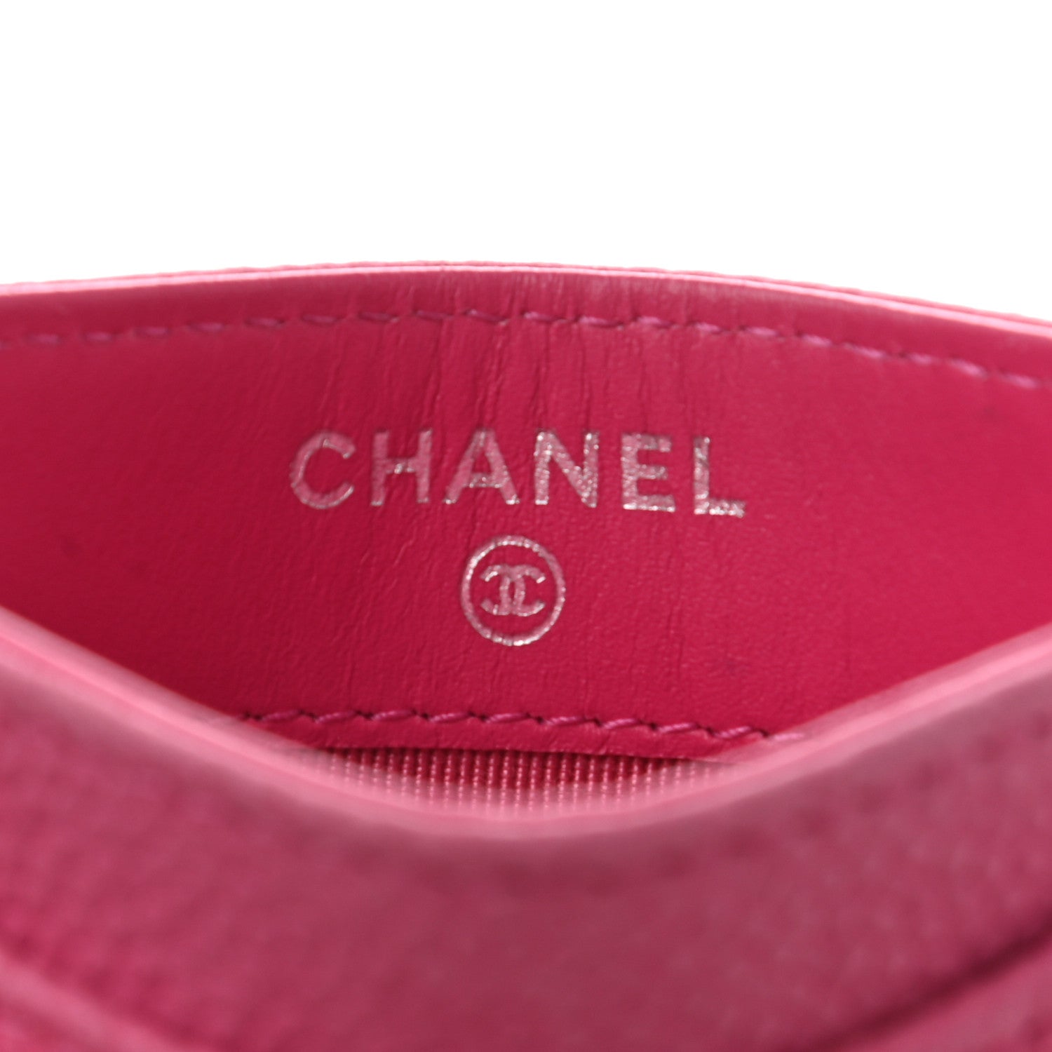 Chanel Iridescent Caviar Quilted Card Holder Pink 7 of 12