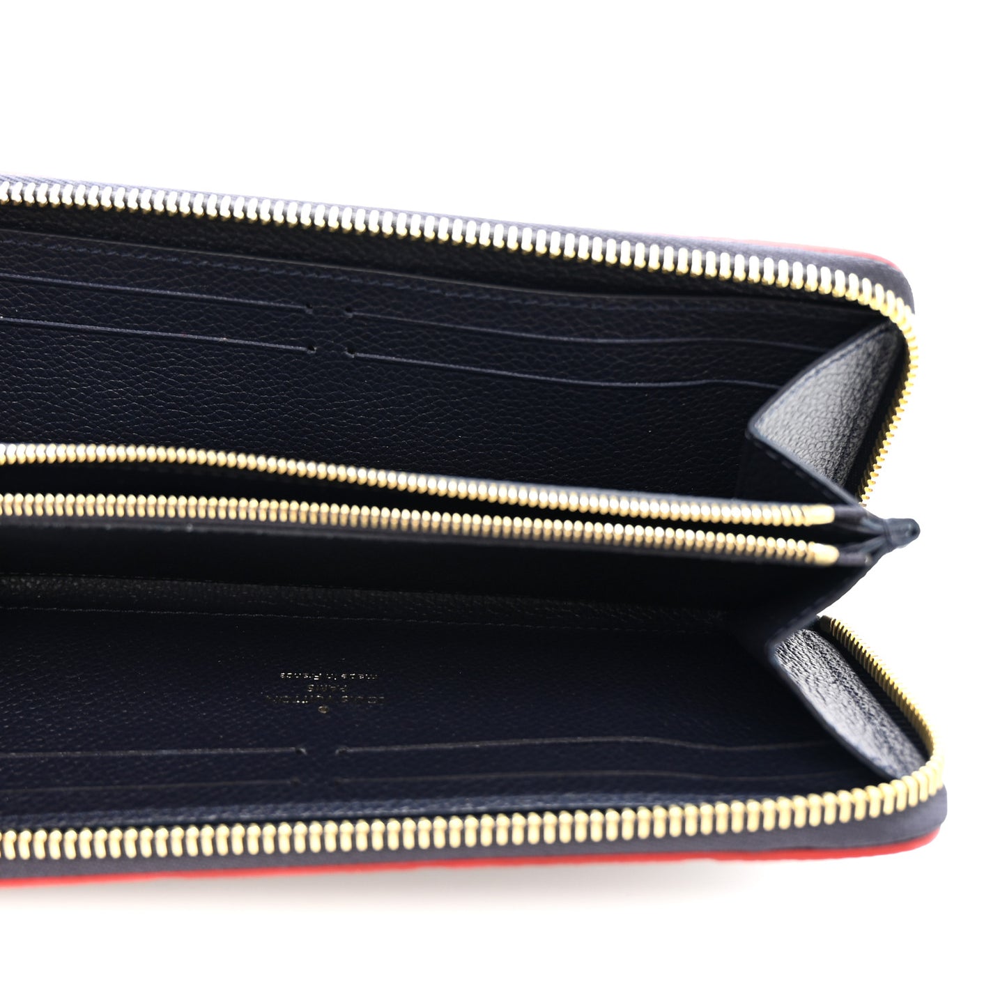 Empreinte Clemence Wallet Marine Rouge