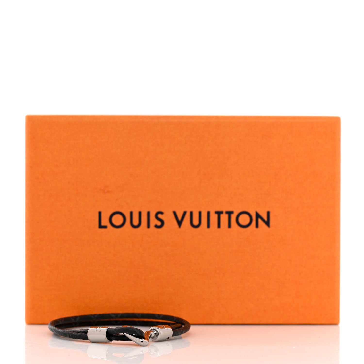 Louis Vuitton Monogram Eclipse LV Pin Bracelet 19 Grey 7 of 7