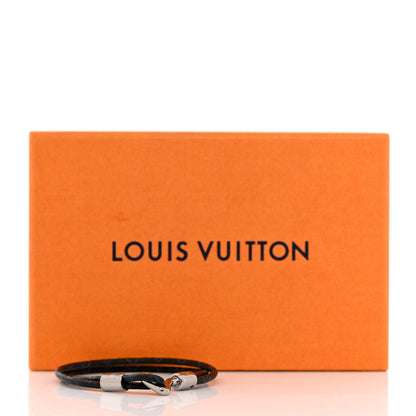 Louis Vuitton Monogram Eclipse LV Pin Bracelet 19 Grey 7 of 7