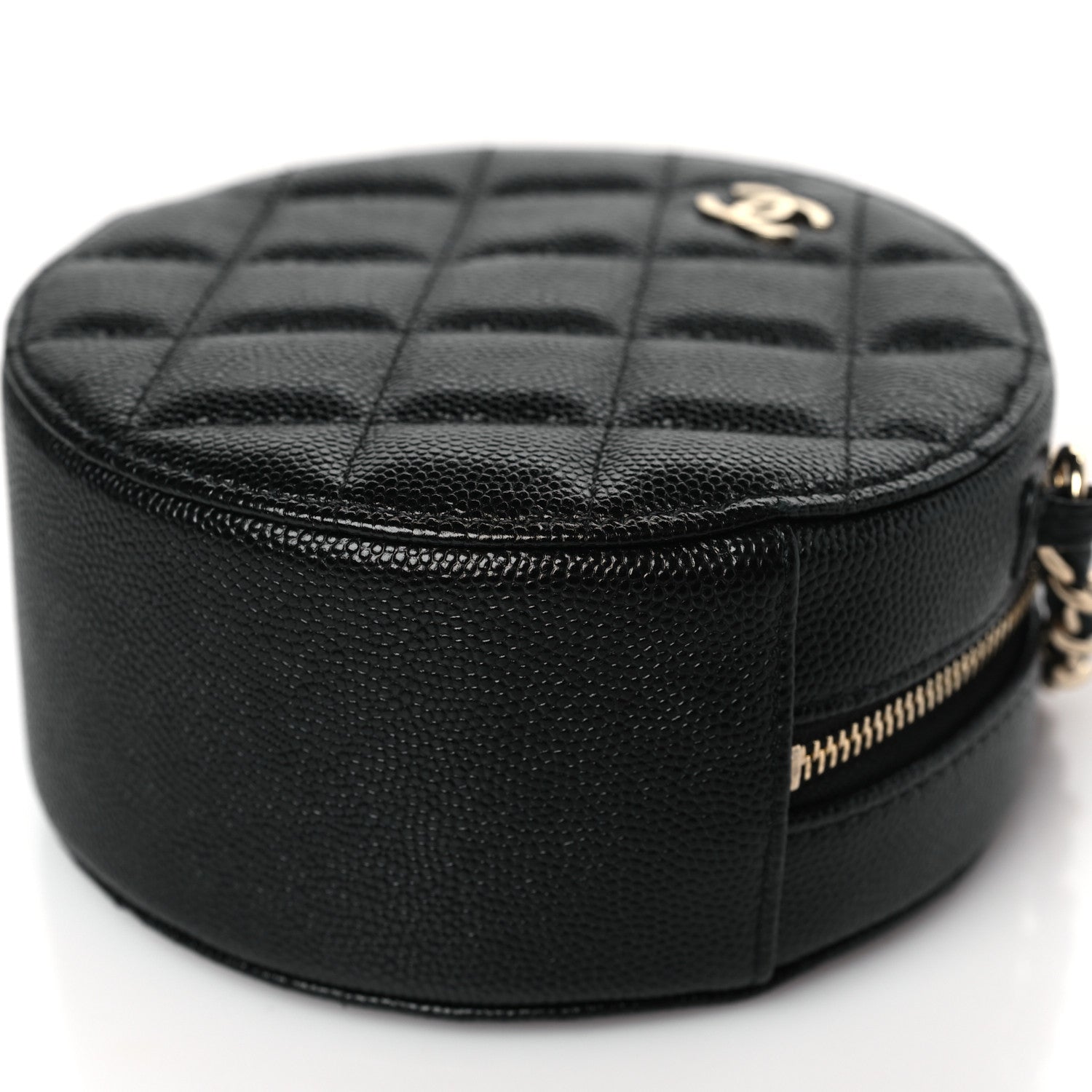 Chanel Caviar Quilted Small Round Bag With Chain Black 9 of 9