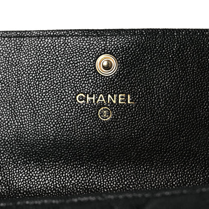 Chanel Caviar Quilted Medium Boy Flap Wallet Black 6 of 9