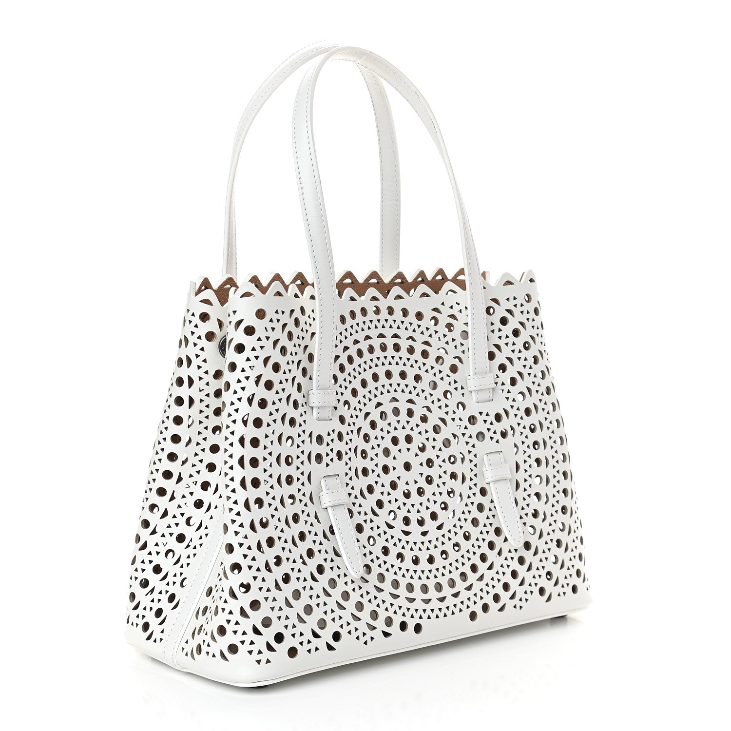 Alaia Calfskin Vienne Mina 25 Bag White 4 of 9