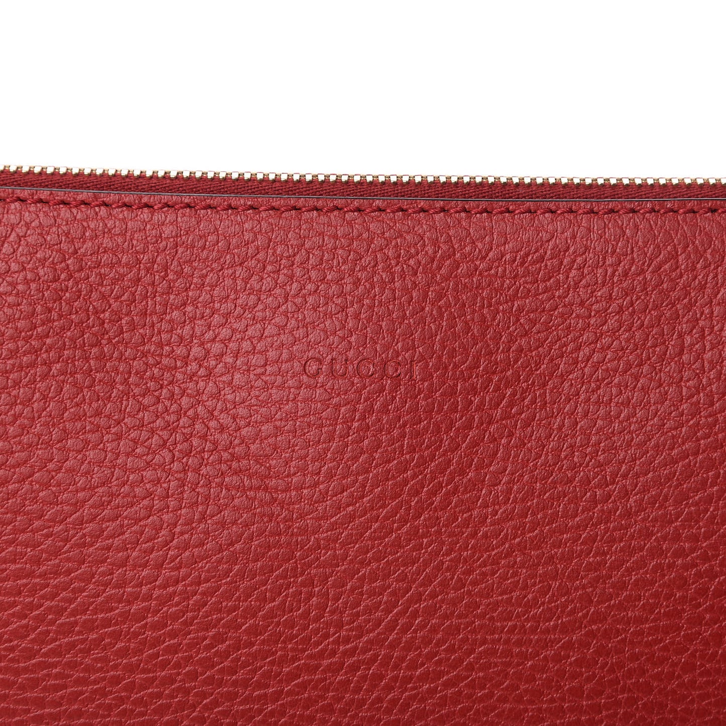 Calfskin Large Bamboo Clutch Red